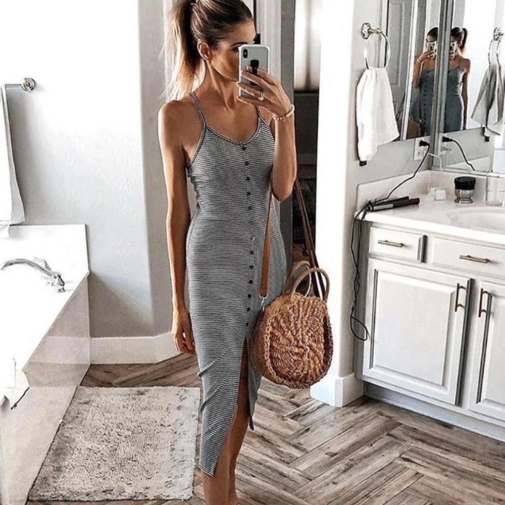 STRIPED KNIT DRESS - Picture 2 of 2